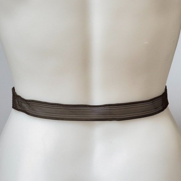 LIMITED Vintage Brown Brushed Metal Mesh Adjustable Belt Women's Size Large - Picture 3 of 7